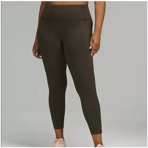 lululemon athletica Women's High Rise Leggings - Dark Olive green